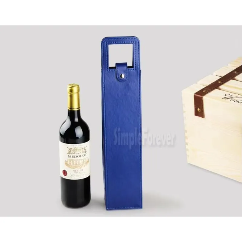 100pcs/lot Fast Shipping Wine Bags of Wine Packaging Gift Boxes Red Wine Only Leather Bag Customize