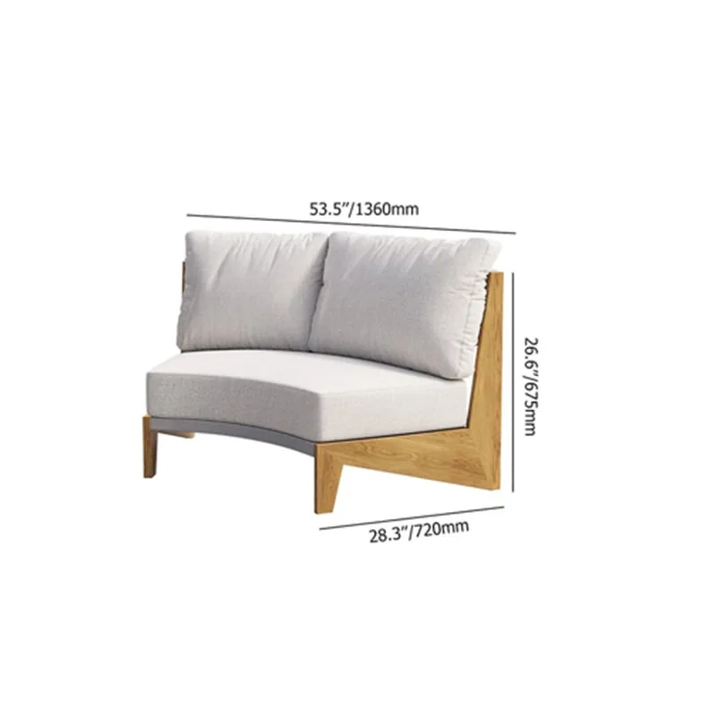 جديد في الهواء الطلق الشمال خشب الساج أريكة مجموعة فناء فيلا حديقة فندق الأثاث في الهواء الطلق