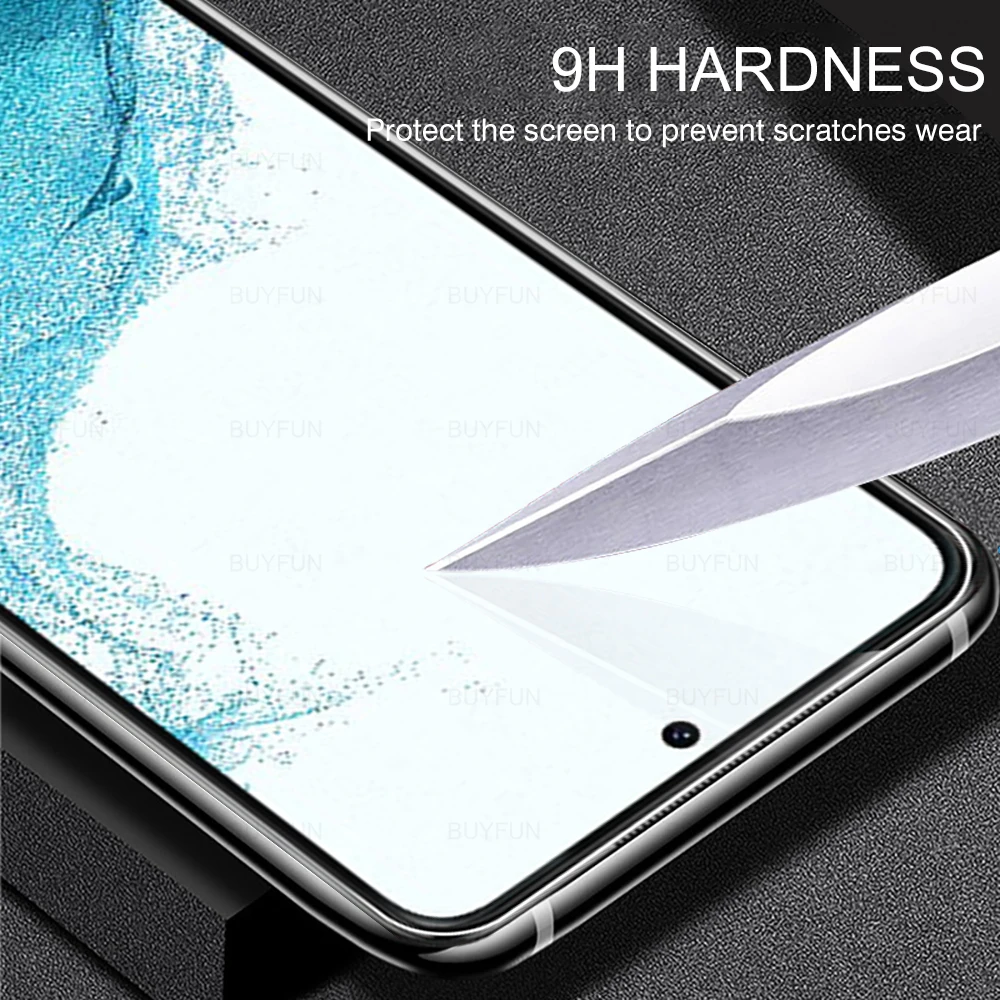 휴대폰 낙하 방지 렌즈 보호 필름, 삼성 S22 S23 HD 강화 유리 필름, 6in 1