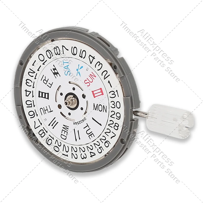 Japan NH36A Automatic Mechanical Movement Date at 3 White Day Date Dual Calendar 24 Jewels Crown at 3 Watch Parts