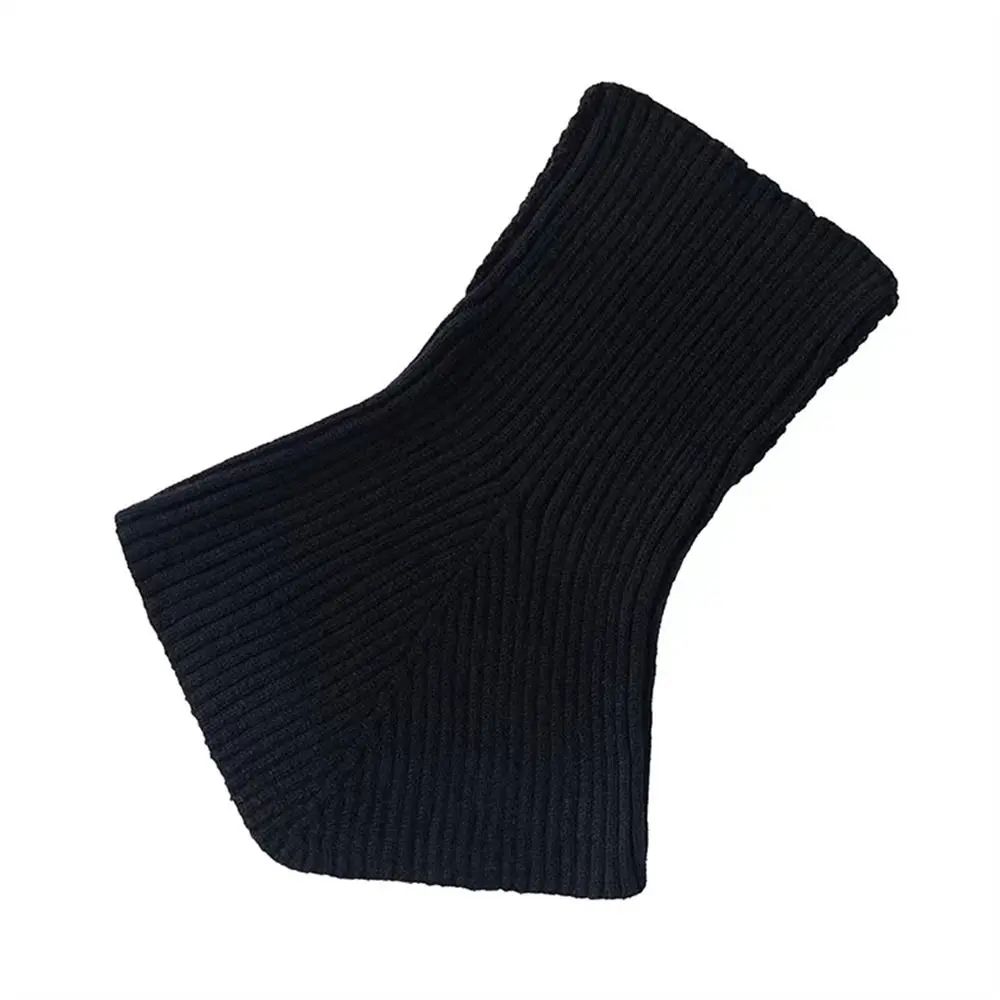 ผ้าพันคอเสื้อถักไหมพรมแฟชั่นผ้าขนแกะดีไซน์แปลกผ้าพันคอคอเต่าปลอมสำหรับกลางแจ้ง