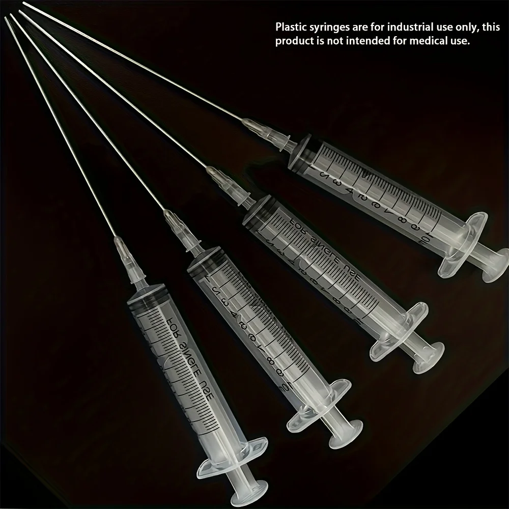 

4PCS 10ml syringe set with 10cm long needle, laboratory dispensing needle, suitable for precision ink filling