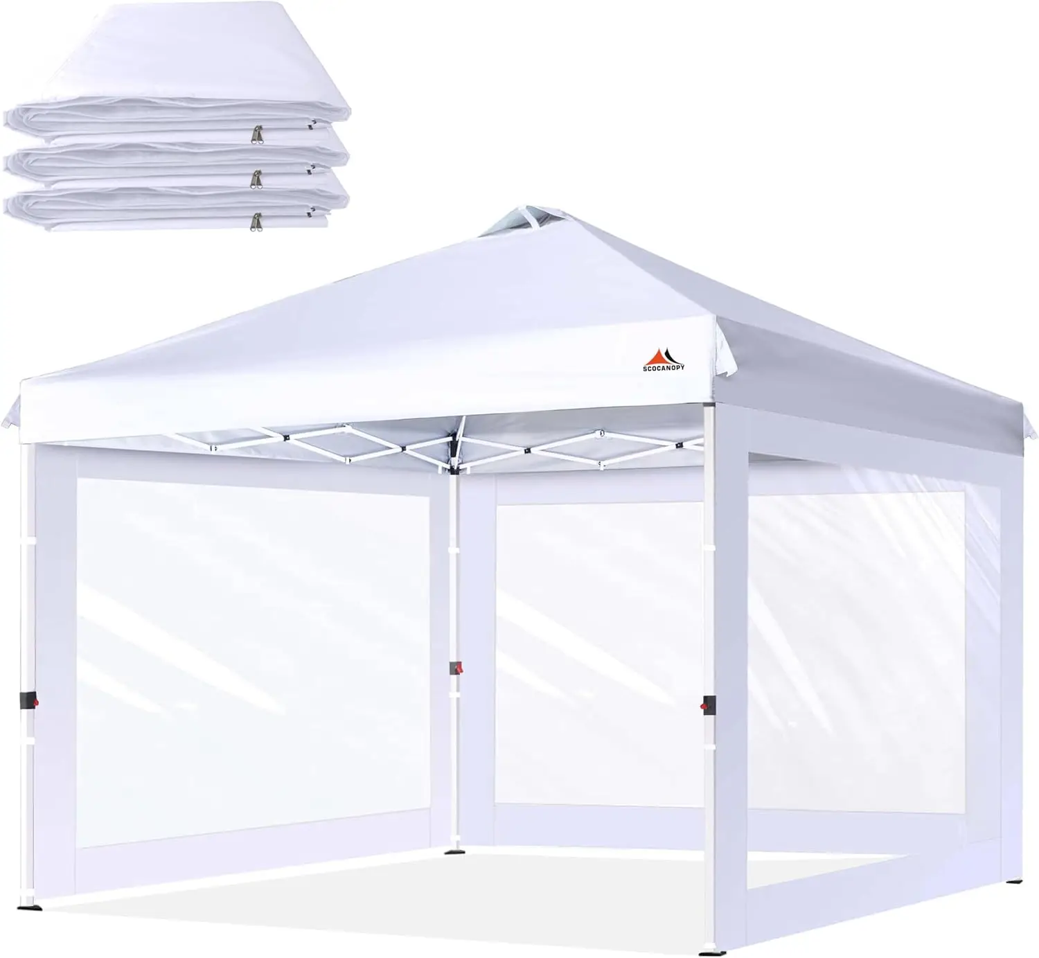 

Clear Window Sidewall for 10x10 Canopy Frame, 3 Pack Sunwalls Only in White