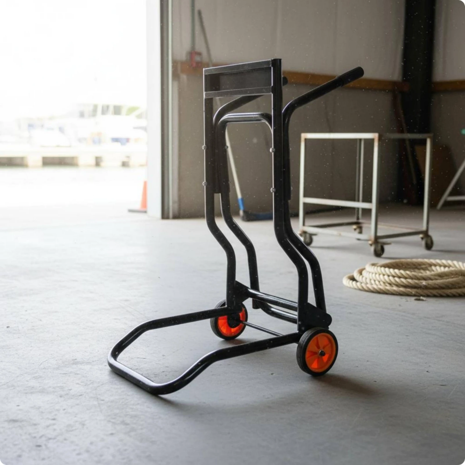 Outboard Engine Trolley Support Bracket Outboard Engine Vehicle Marine Equipment Black Finish Boat Dolly Heavy Duty