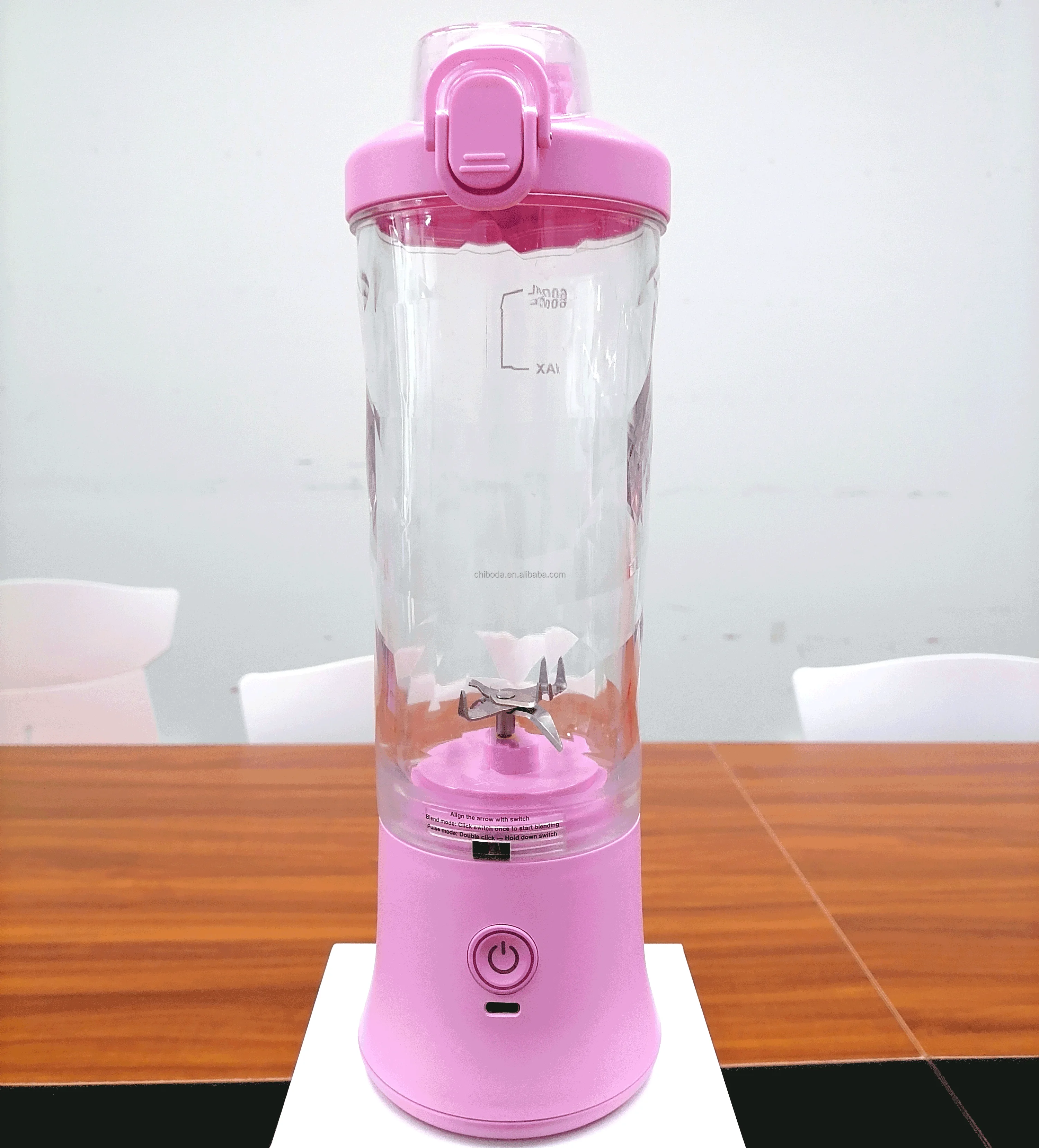 

Portable Electric Juice Extractor Cup Type-C Hand Blender Rechargeable 6 Blades for Outdoor