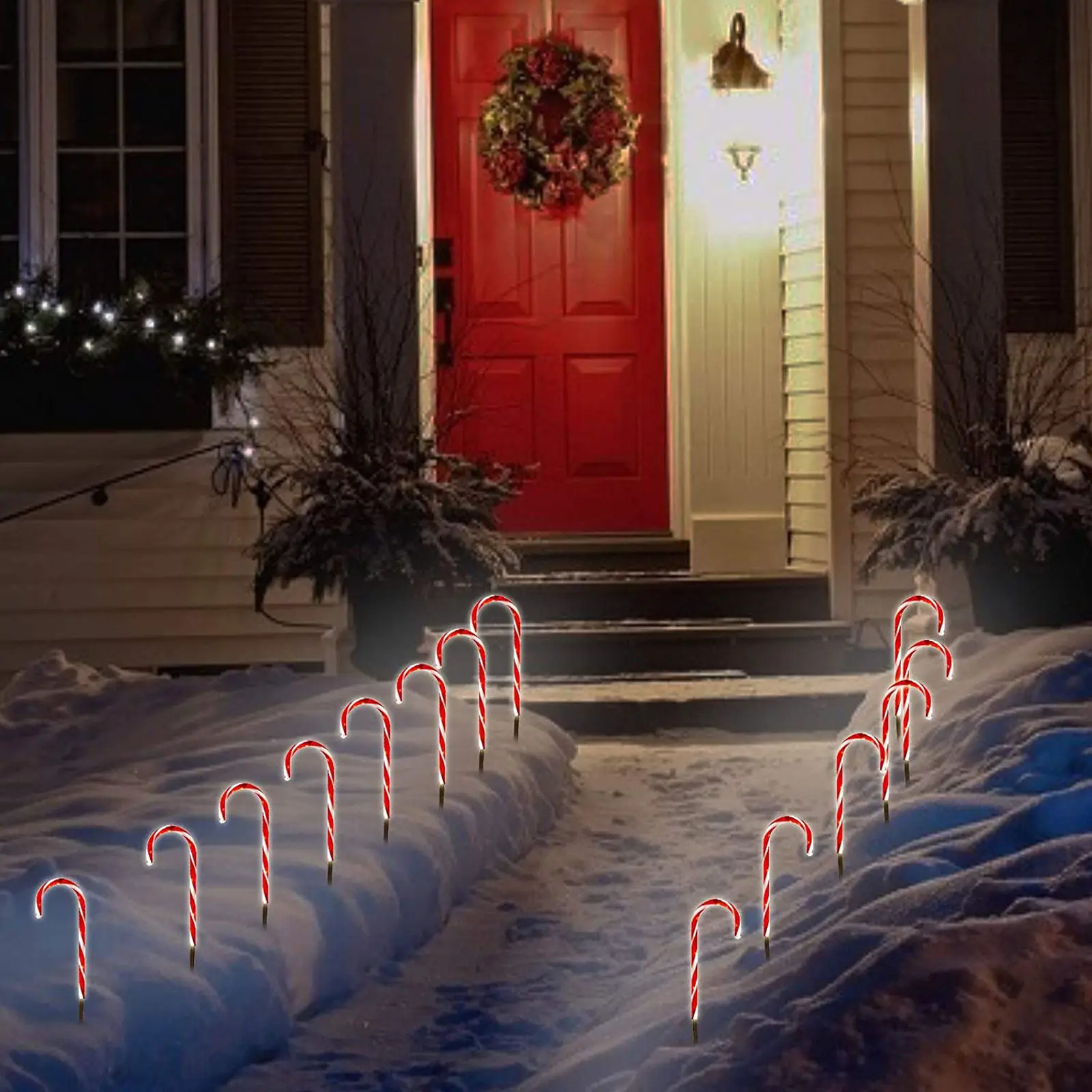 クリスマスをテーマにしたランプ-クリスマス用杖型ライト-装飾雰囲気-パーティーデコレーション-led芝生装飾-屋外ガーデングラウンド用