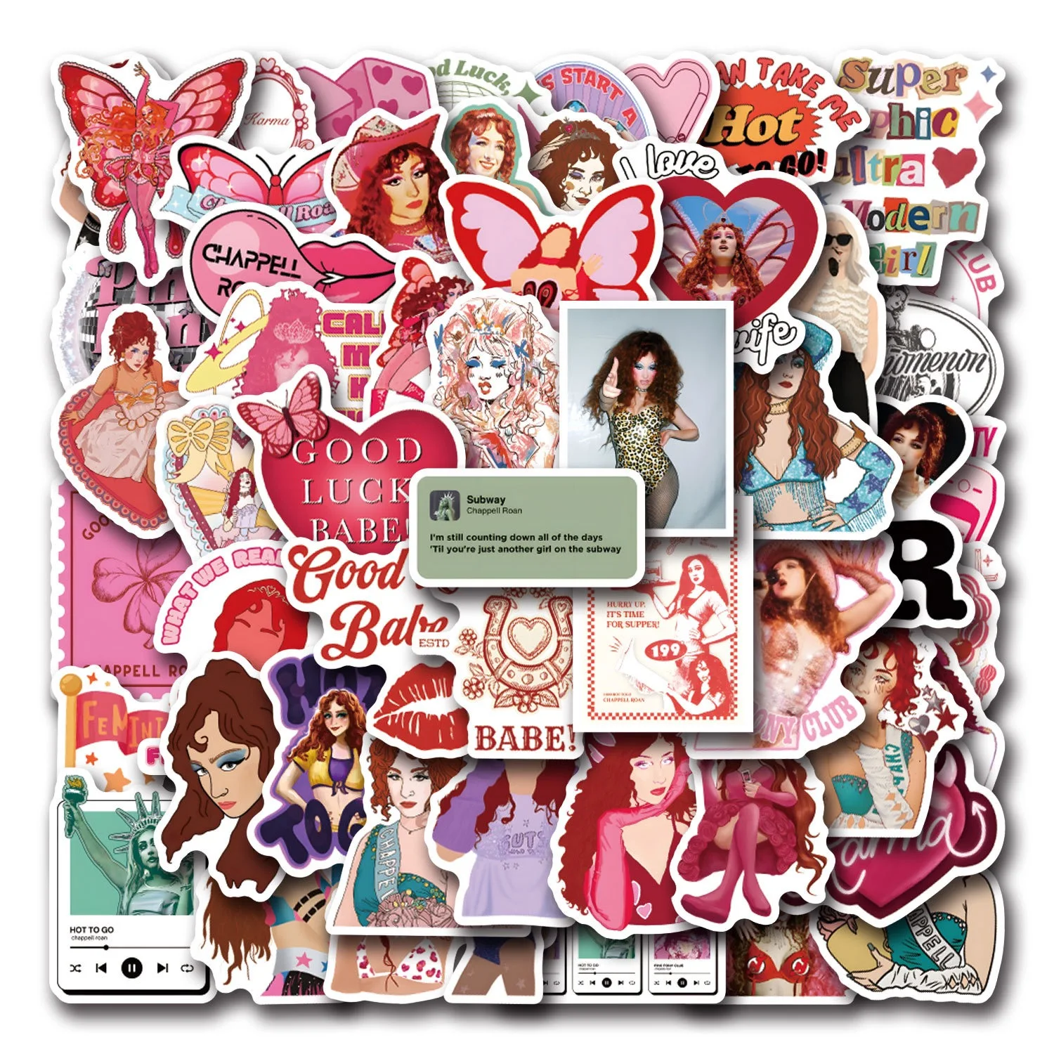 

10/55pcs Hot Singer Chappell Roan Stickers Cartoon Graffiti Decorative Luggage Guitar Phone Case Scrapbook Waterproof Decal Toy