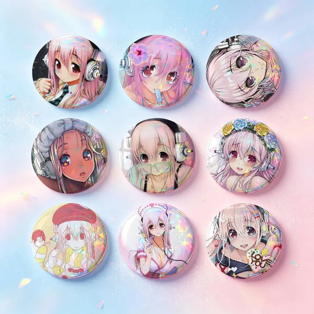 s-super sonico HD Print Badges Pretty Round Display Brooches IP merchandise 32mm 58mm 75mm 44mm 25mm