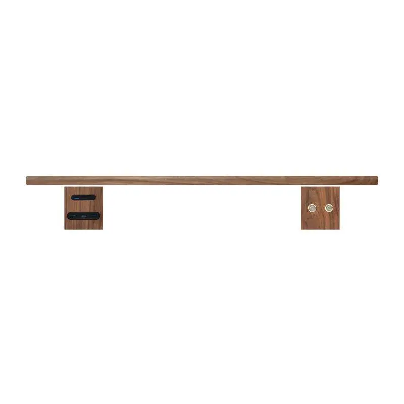 

Black walnut, solid wood desktop build laptop monitor heightening rack storage with USB customization