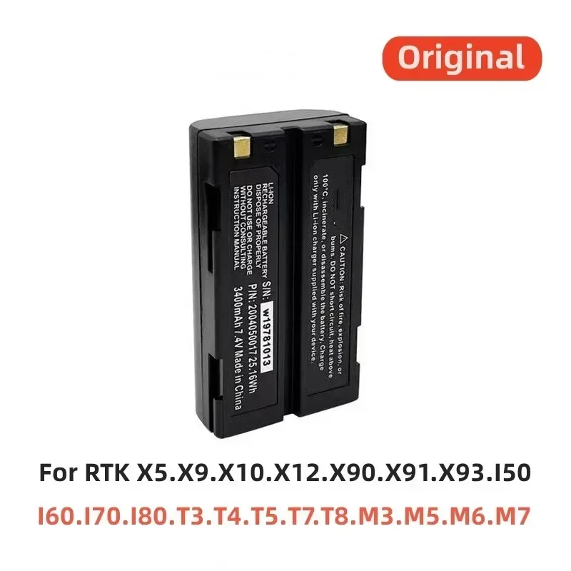 100% Оригинальный 3400mAh для RTK X5 X9 X10 X12 X90 X91 X93 T3 T4 T5 T7 T8 M3 M5 M6 M7 I50 I60 I70 I80 GPS главный аккумулятор