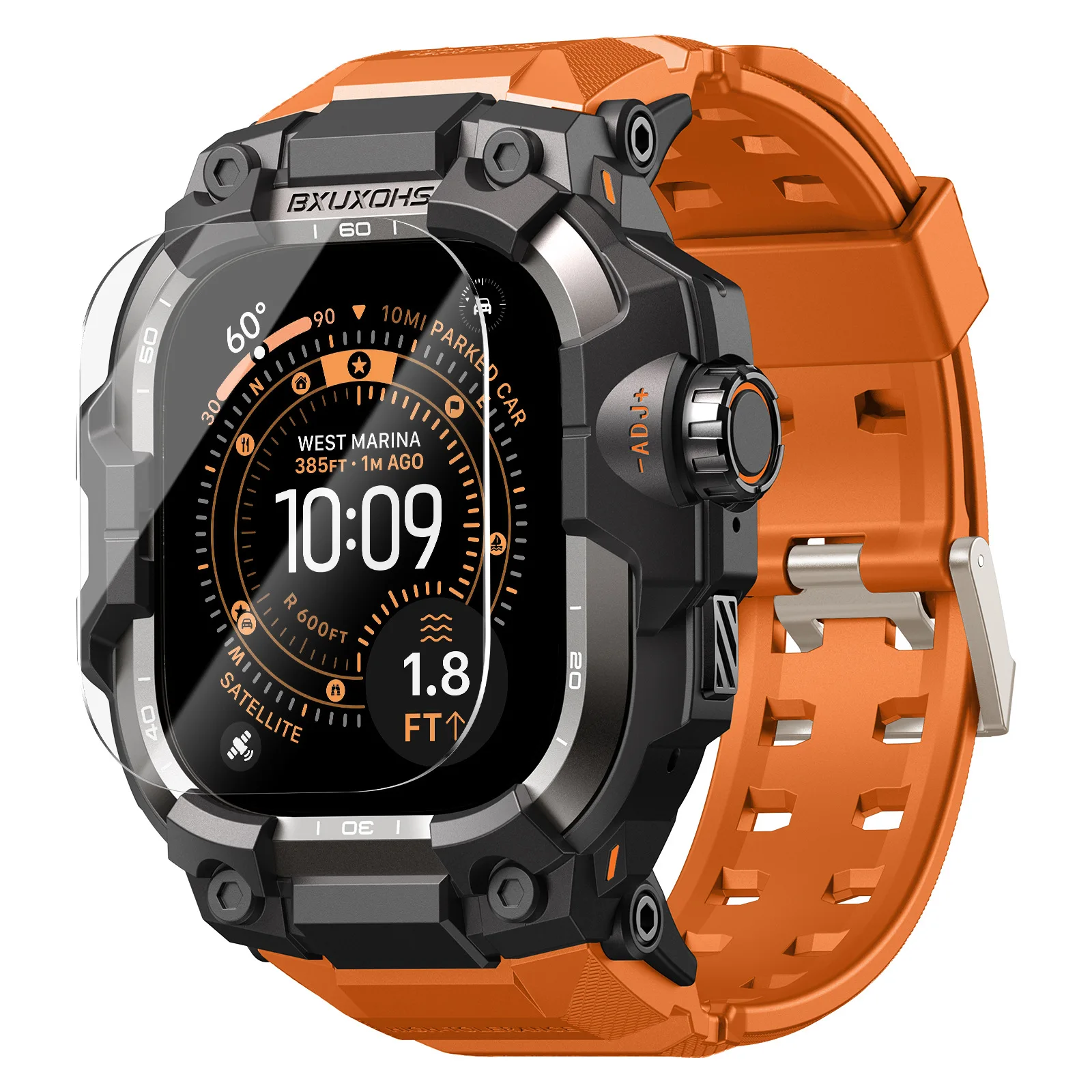 

Case+strap for Apple Watch Band Ultra 3/2 49mm 46mm 45mm 44mm TPU Metal Cover Tactical Bracelet Iwatch Series 11 10 9 8 7 6 5 SE