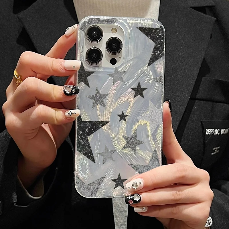 Shining Star Trendy Pattern Phone Case For iPhone 17 16 Pro Max 11 13 12 14 15 7 8 Plus XS X XR 16E Air Shockproof Bumper Cover