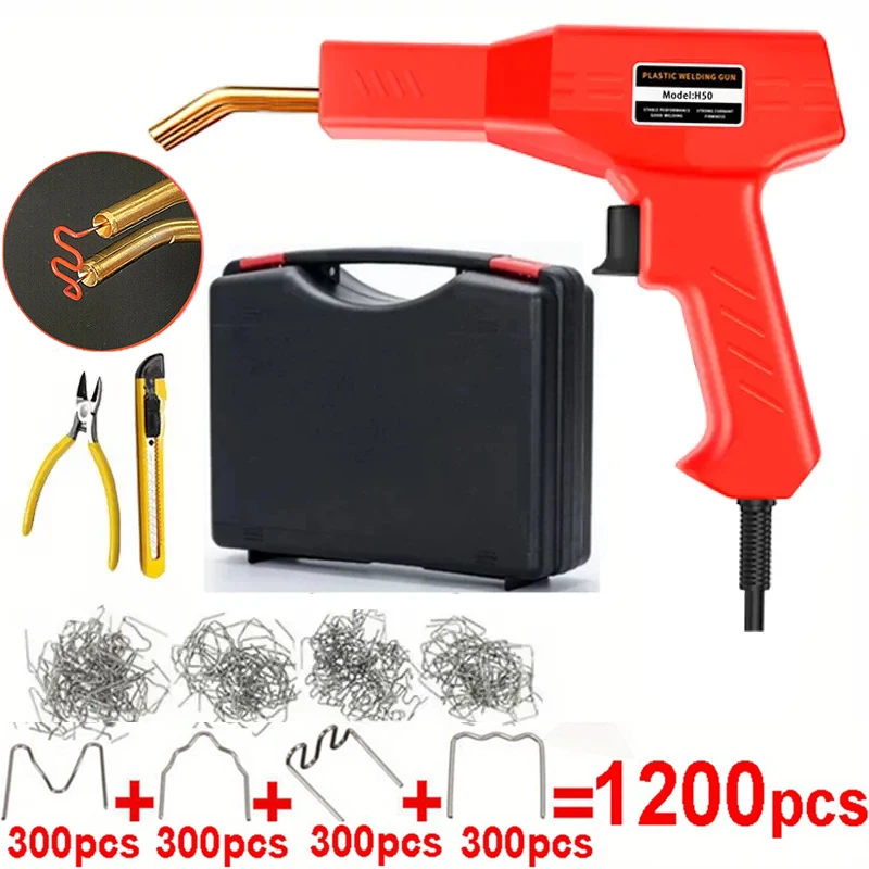 220V EU Plug AU Plug UK Plug New Hot Stapler Plastic Welding Machine Bumper Repair Kit Soldering Iron For Car Gun