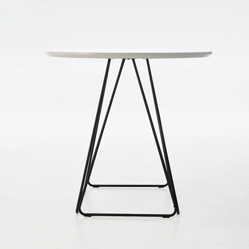 

Dining table and chairs Nordic Italian-style small apartment household modern simple round table dining table light luxury