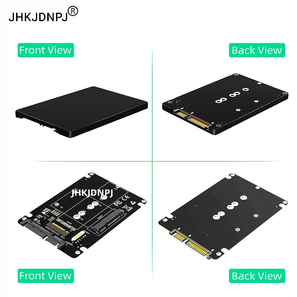 2 in 1 Combine M.2 NGFF key B & mSATA SSD To  2.5 SATA3 Adapter With Plastic Enclosure