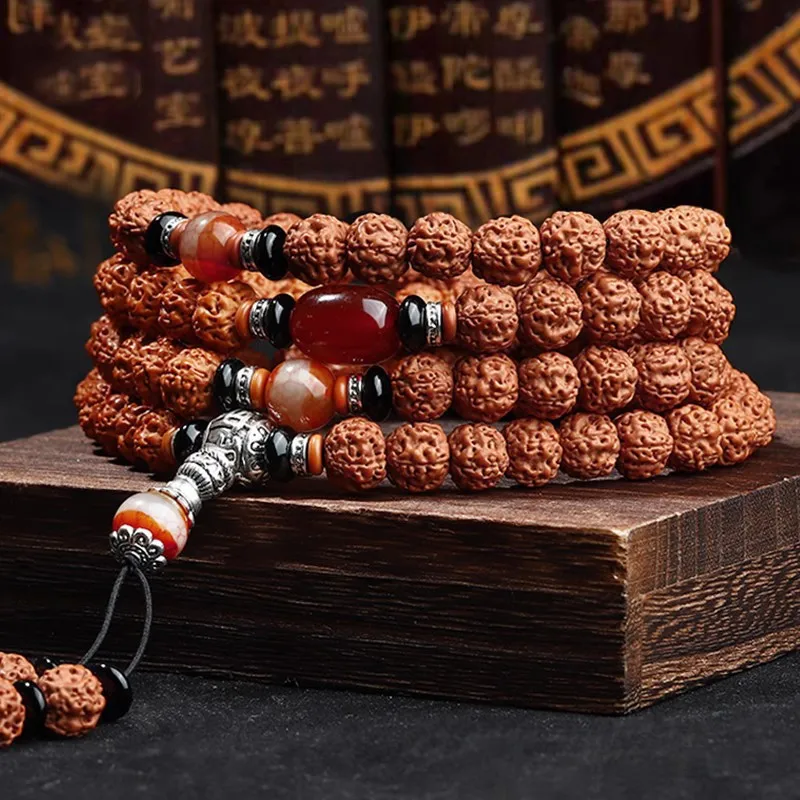 

Indonesian Small Vajra 108 Men'S Buddhist Beads Bodhi Necklace Bracelet Women