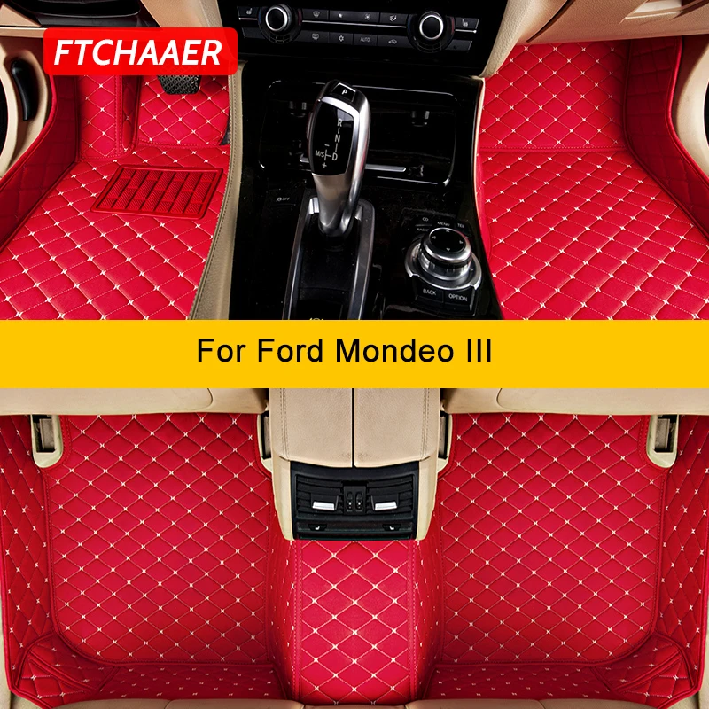 FTCHAAER Custom Car Floor Mats For Ford Mondeo MK3 Fusion 2000-2006 Auto Carpets Foot Coche Accessorie