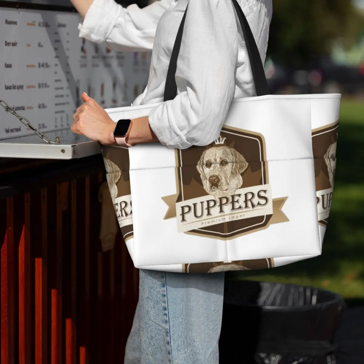 

Puppers, Official Wayne's Favorite Beer Beach Tote Bag Спортивная сумка для занятий йогой в тренажерном зале Большая большая сумка Женская дорожная сумка Сумка для фитнеса