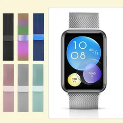 Milanese Band For Huawei Watch FIT Strap smart Magnetic Loop stainless steel metal bracelet for Huawei Watch fit 2 Accessories