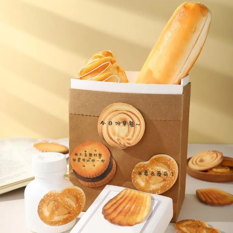 E8be biscuit cookie notes pad 30sheets note note adhéi-notes notes notes notes notes pour noter du