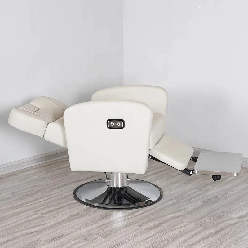 

Modern Beauty Hair Salon Furniture Beige Barber Chair Electric Styling Chair Hair Salon Modern for Sale