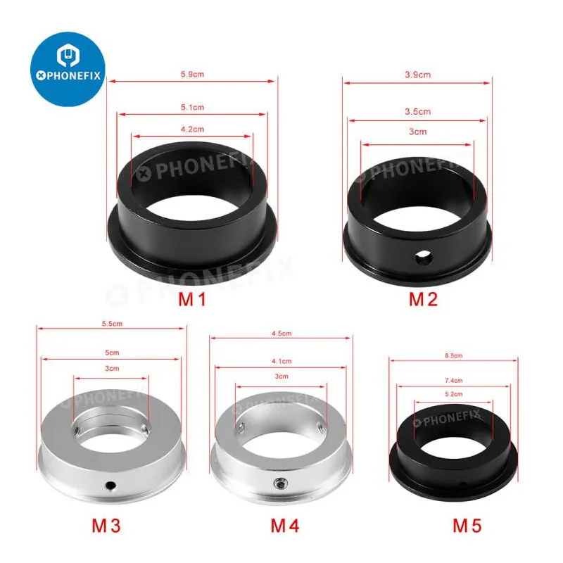 Anello di supporto per adattatore per obiettivo con montaggio a C per microscopio Stereo videocamera lente monoculare anello di conversione per