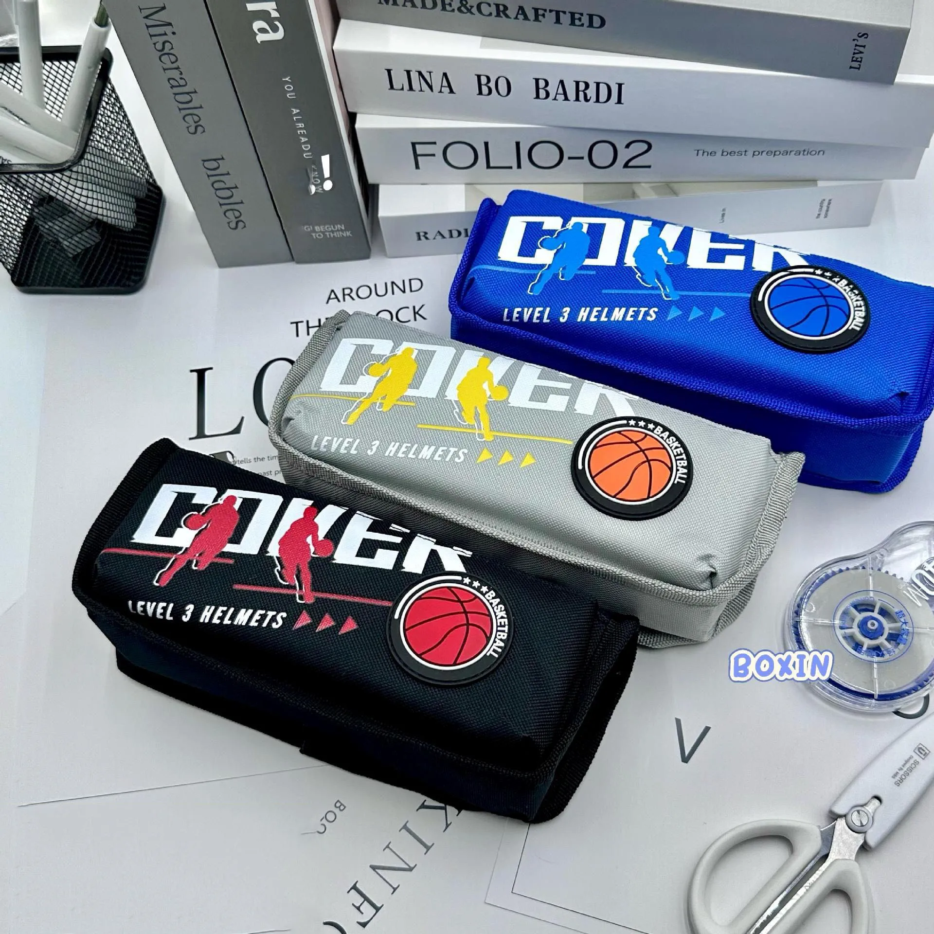 Stylish Star Pen Pouch for Elementary Students, High-Capacity, Stain-Resistant, Double-Layer School Backpack Pen Case