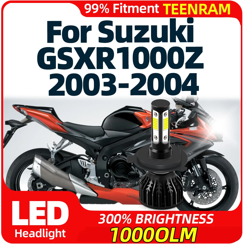 

60W Super Bright LED Headlight 10000LM Motorcycle Light Bulb 6000K White 12V Plug And Play For Suzuki GSXR1000Z 2003 2004