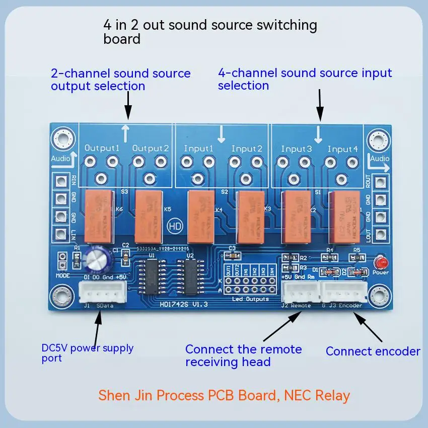 MZTRS – Source Audio multifonctionnelle, carte de commutation, codeur de commutation de Source Audio à distance