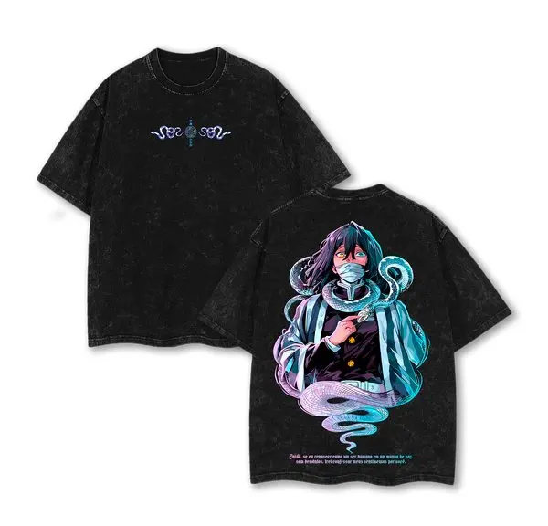 

Винтажная футболка оверсайз с эффектом потертости, аниме Demon Slayer, унисекс, с коротким рукавом, уличная одежда, свободный крой, повседневный топ, лето Y2K 2026
