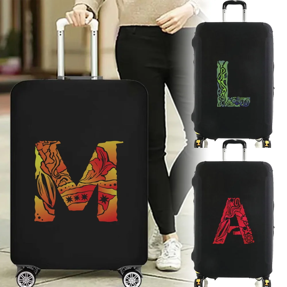 

Trolley Box Cover Thick Elastic Luggage Cover Engrave Image Series Protector Multiple Style Options 18-32inch Luggage Suitable