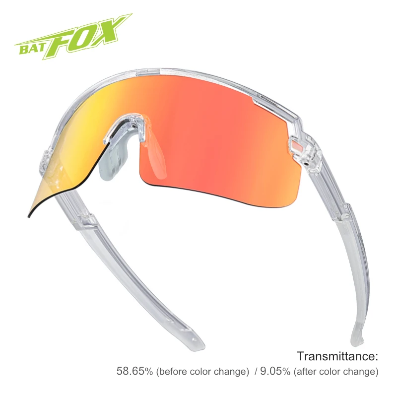 

BATFOX Polarized Sports Sunglasses for Men Fishing Cycling Running Golf Driving Sun Glasses TR-90 Superlight Frame