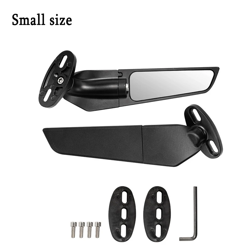 2PCS Modified Motorcycle Mirrors For Yamaha YZF R25 R3 R15 R6 R6s V2 V3 R1 Wind Wing Adjustable Rotating Rearview Mirror Side