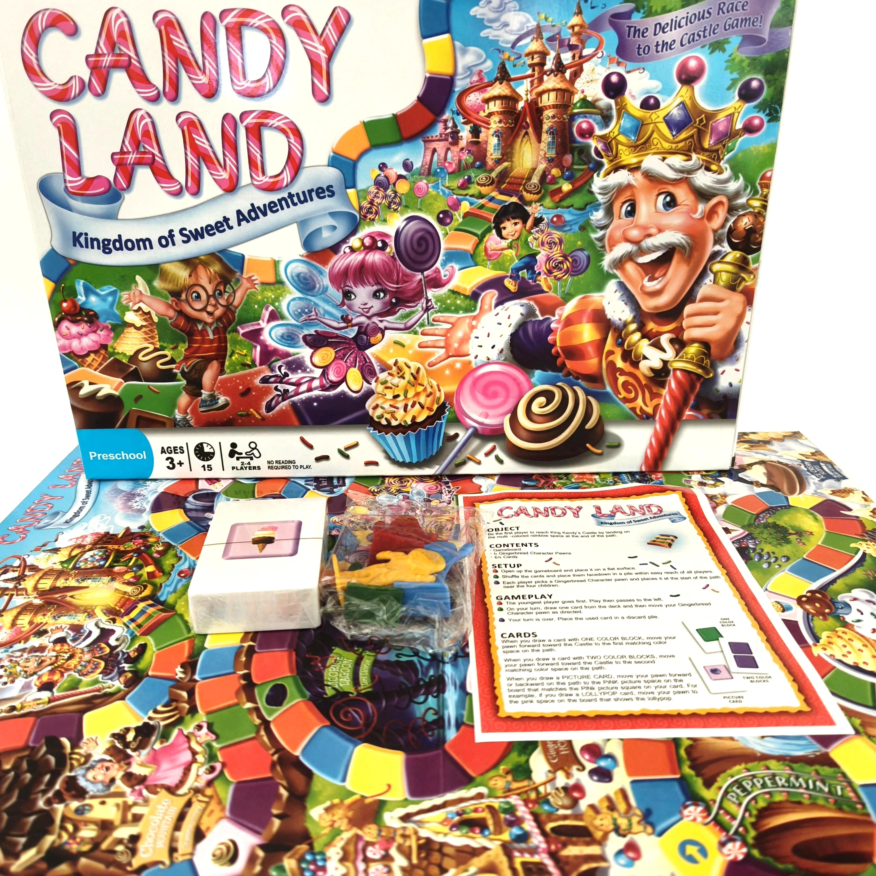 

Adventures Board Game for Kids Candy Land Sweet Kingdom Fun Family Party Toy Strategy 2-4 Players Cards