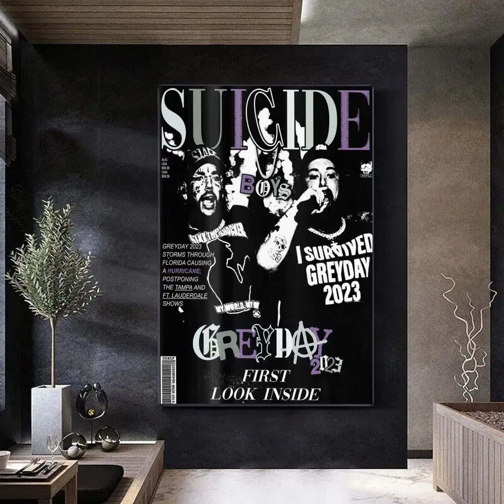 Singer Suicideboy Anime Posters Sticky Vintage Room Home Bar Cafe Decor Kawaii Room Decor