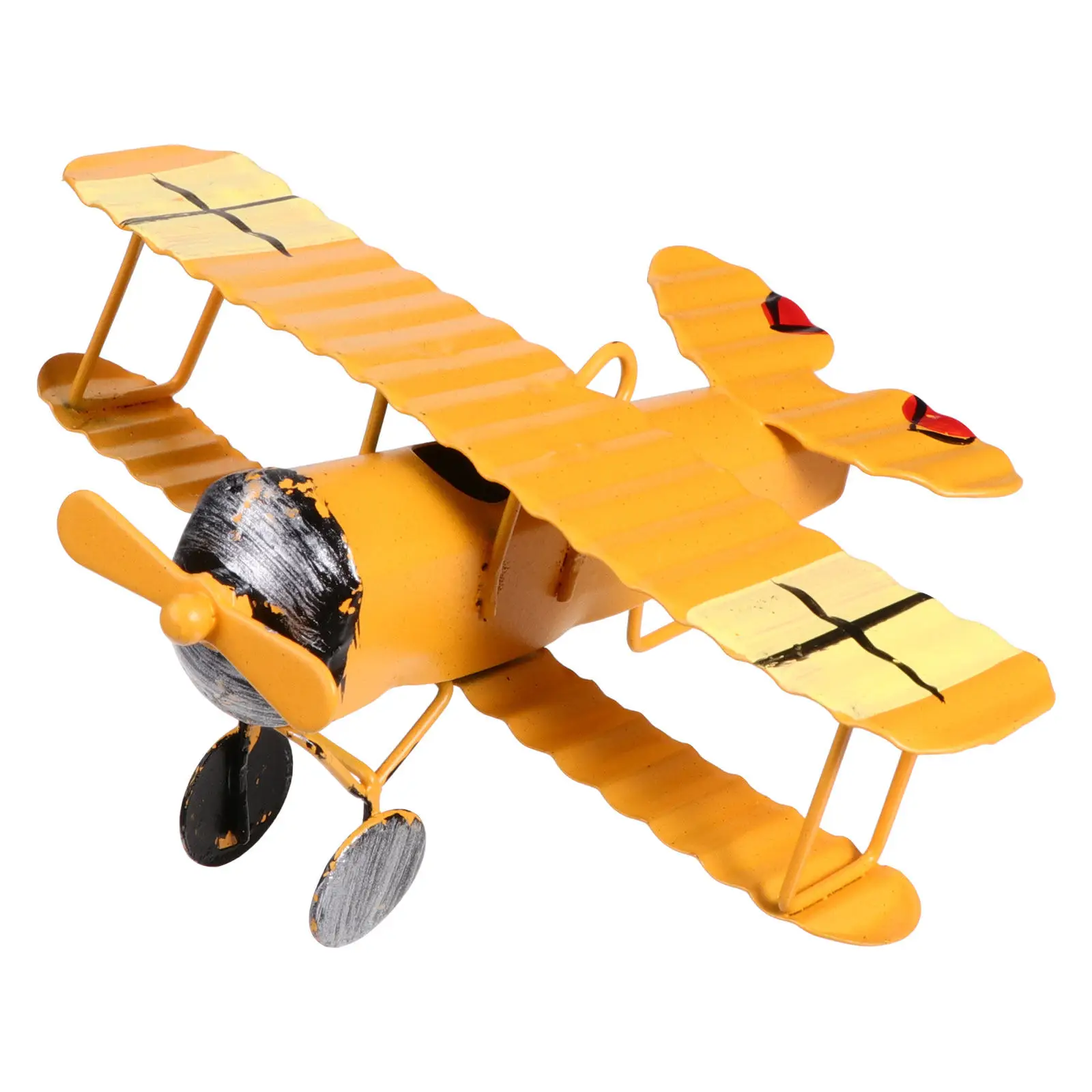 

1Pcs Iron Plane Desktop Ornament Retro Aircraft Design Removable Structure Eco Friendly Metal Decoration for Table Desk Gift
