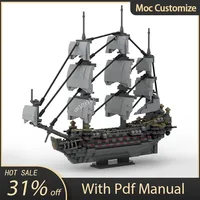 1288pcs Moc Pirate Series Royal Navy Ghost Ship Silent Mary Building Blocks Creative Assembly Bricks Toys Kids Education Gifts