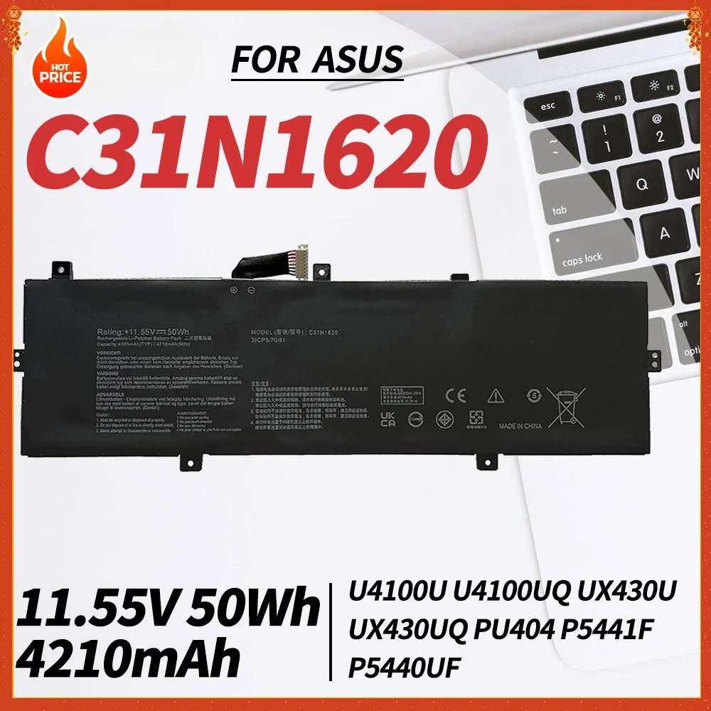 C31N1620 Battery Replacement for Asus Zenbook UX430 UX430U UX430UAR UX430UA UX430UN UX430UNR UX430UQ UX430UQ-GV015T U4100 U4100U