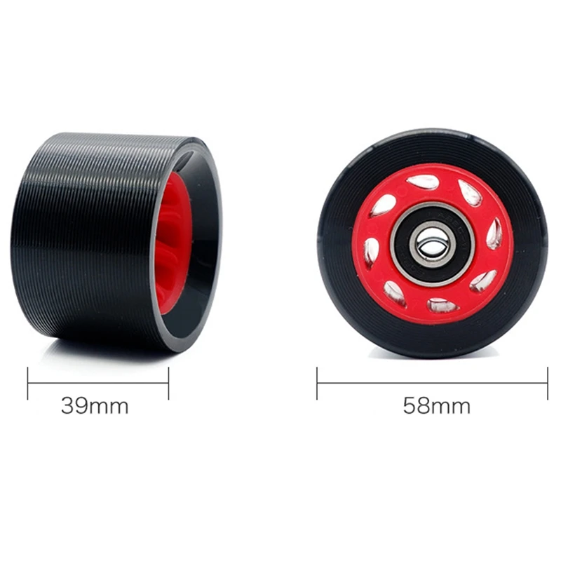 4PCS Double-Row Roller Skate Accessories Speed Skating Shoe Wheels 95A Car Line Wheels Roller Skates PU Wheels