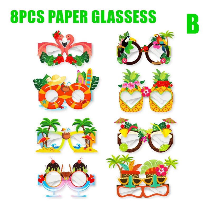 ﻿ Hawaiian Party Decorations Flamingo Balloons Aloha Banner Hawaii Photo Props Beach Summer Tropical Party Supplies