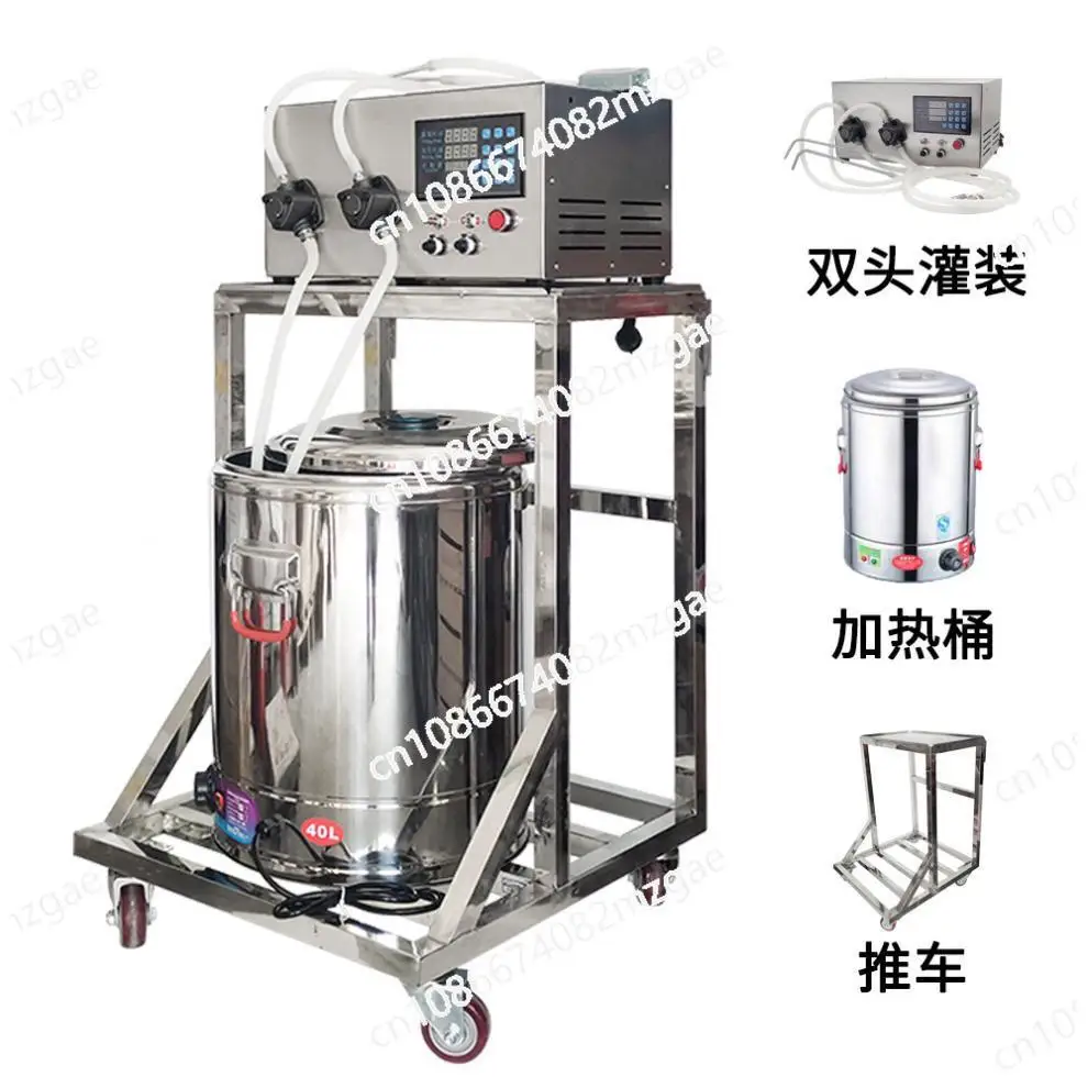 Candle ghee lamp tea wax grease paraffin machine double head separate filling machine LZ-2 handle switch