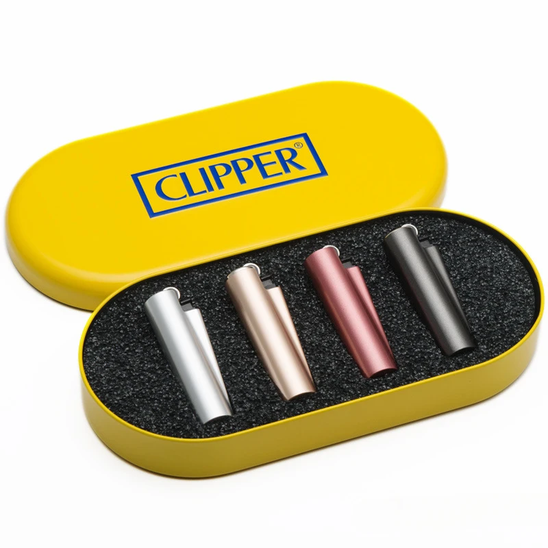 Clipper Metal Windproof Gas Butane Lighter Refillable Turbo Portable Grinding Wheel Lighters Smoking Accessories Men Gift