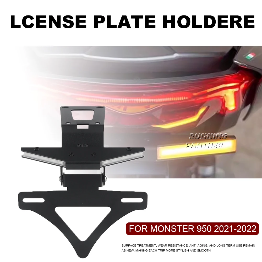 

NEW Motorcycle Modified parts LED FOR Ducati Monster 950 21-23 License plate holder turn signal integrated license plate holder