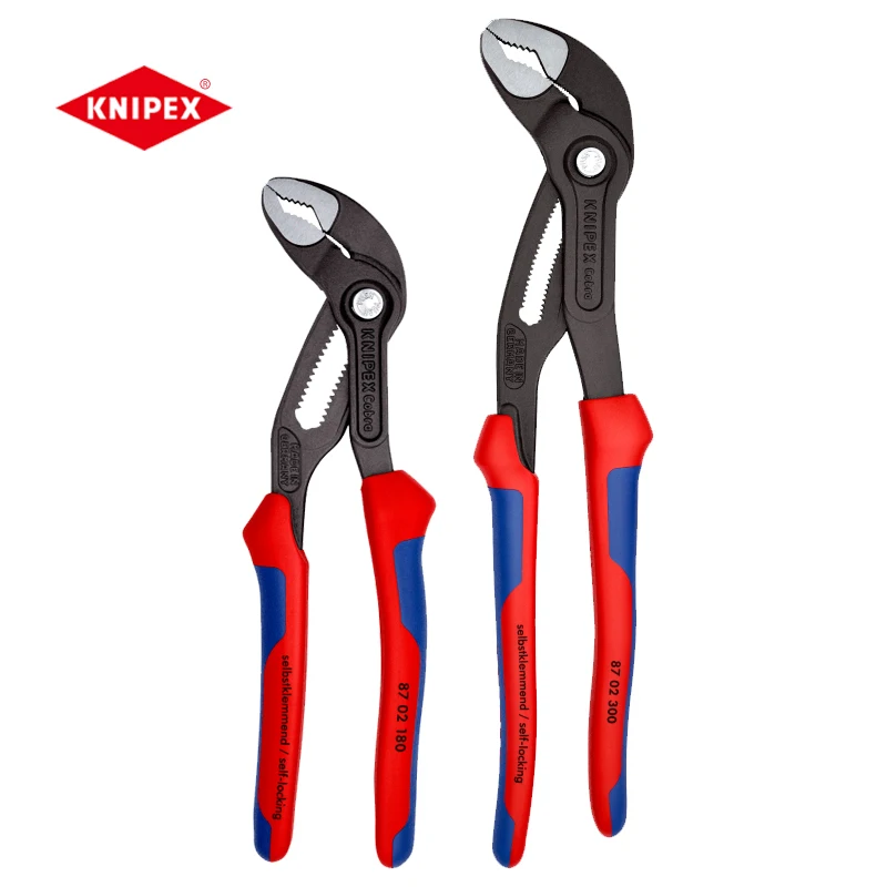 

KNIPEX Cobra® High-Tech Water Pump Pliers Non-slip Handle Adjustable Quick-release Plumbing Spanner 87 02 180|250|300