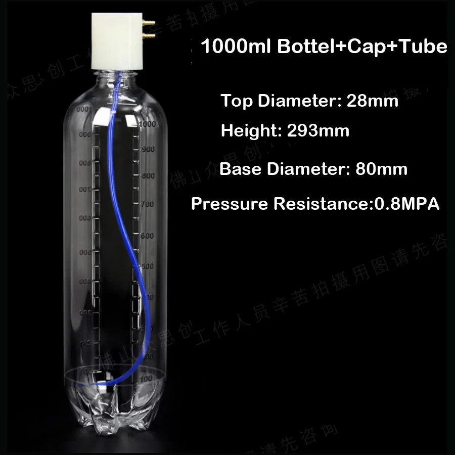 Picture 7: Dental Chair Water Storage Bottle Transparent Water Reservoir Tank with Cap 600/1000ml  & Water Tube for Dental Turbine Unit