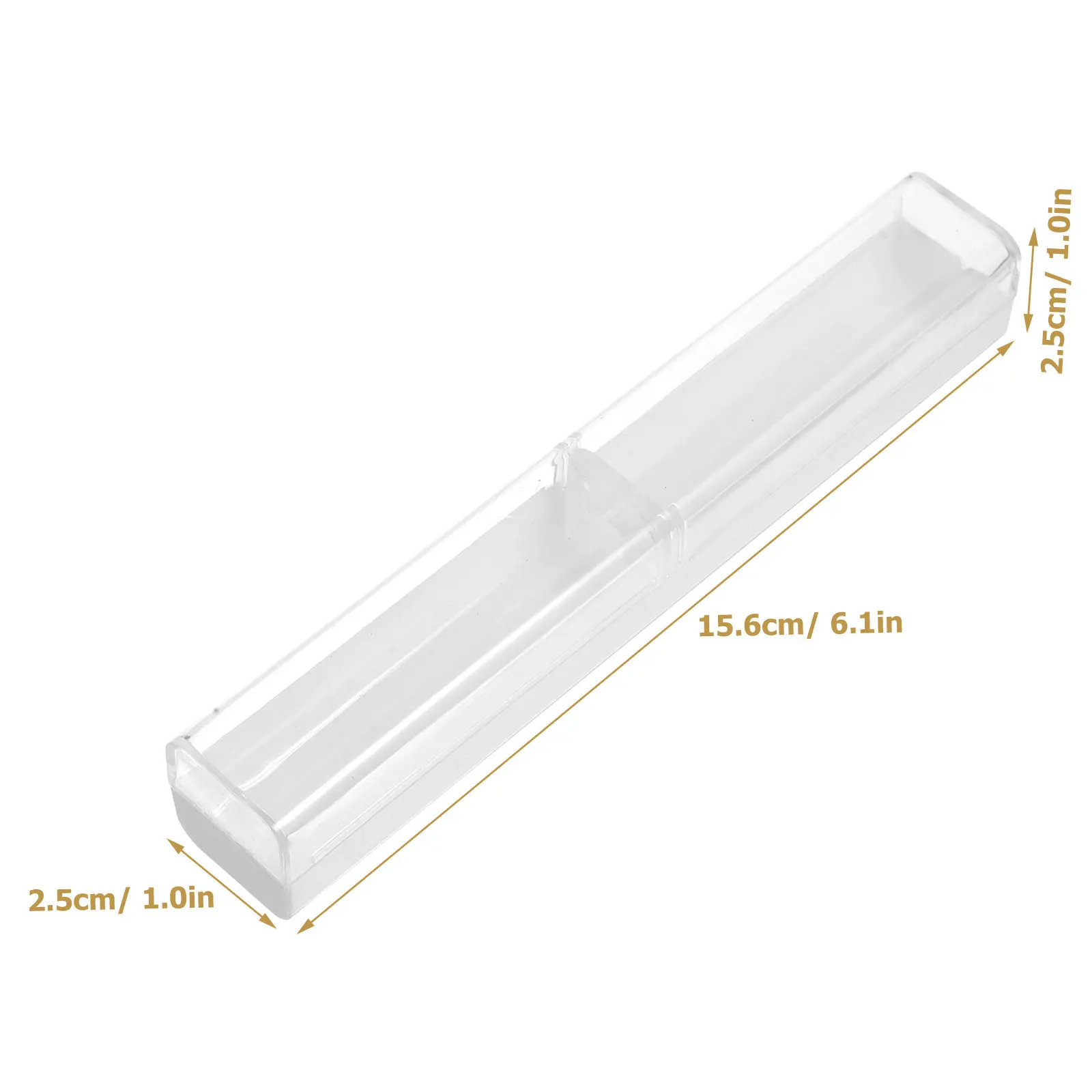 12Pcs Plastic Pen Container Transparent Light Compact Pen Case Holder for Ballpoint Fountain Signature Pens Jewelry Storage Gift