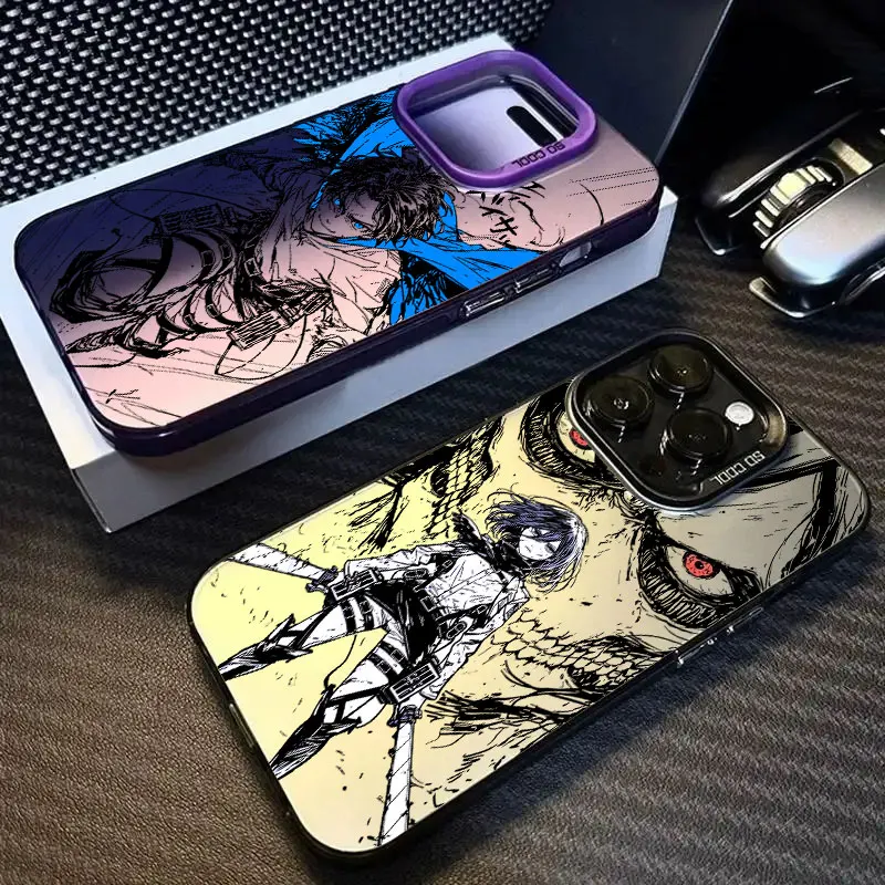 Mikasa Ackerman ATTACKS ON TITANS Anime Phone Case For iPhone 13 14 15 16 17 Pro Max Plus 16e 17E 17 Air 11 12 18 Pro Back Cover