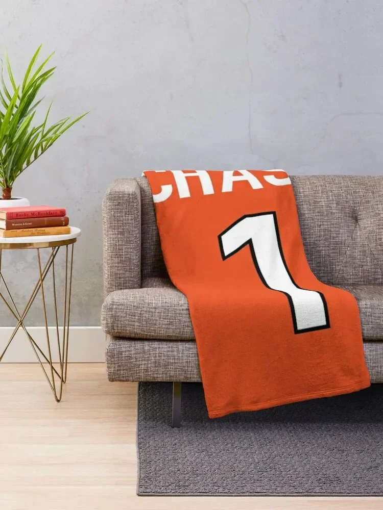 Ja'Marr Chase Orange Bengals Jersey - #1 Throw Blanket Fashion Sofas Blankets Sofas Of Decoration Blankets