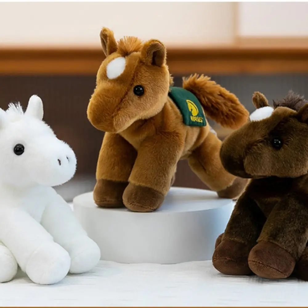 

Funny Simulation Horse Simulation Horse Stuffed Animal Realistic Horse Stuffed PP Cotton Soft Horned Sheep Gift