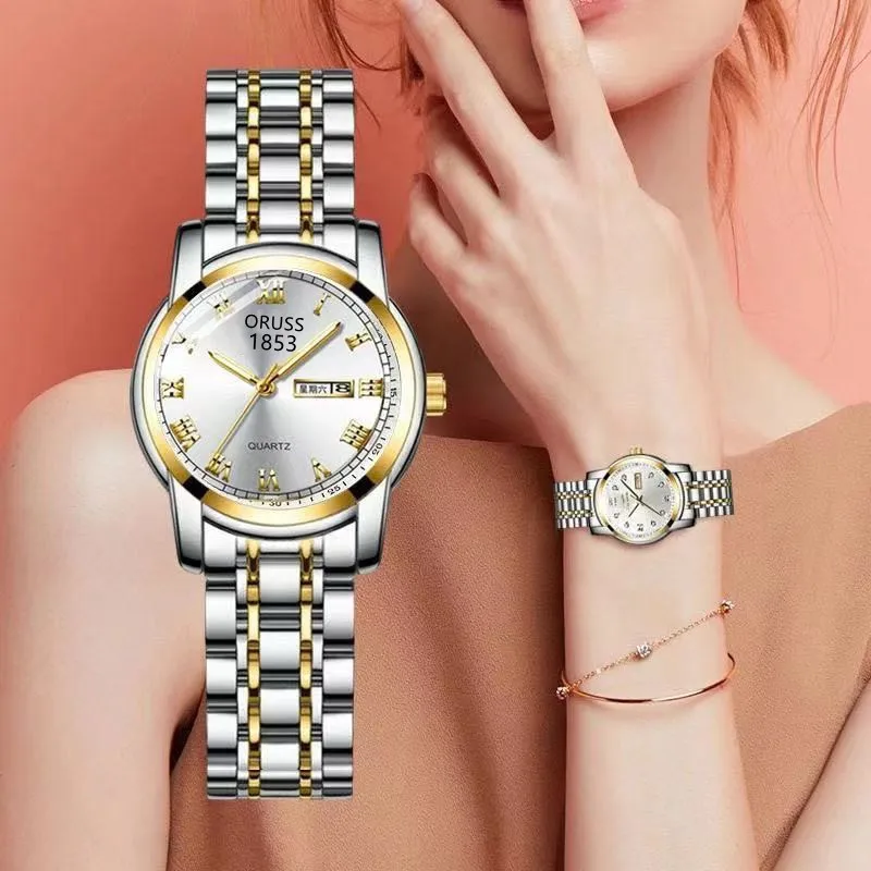 

Luxury Woman Wristwatch Waterproof Luminous Date Stainless Steel Watch For Ladies High Quality Quartz Women Watches